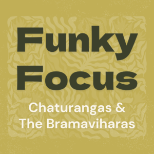 Image reads "Funky Focus. Chaturangas and The Bramaviharas"